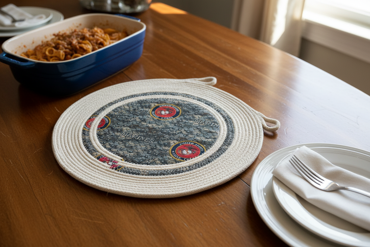 Trivet on dining table