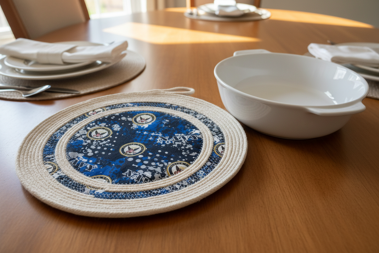 Trivet on dining table