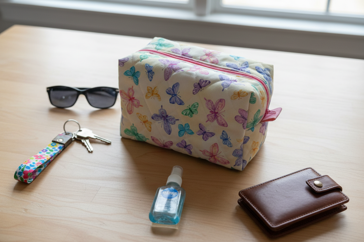 Small carry-all bag with everyday carry essentials